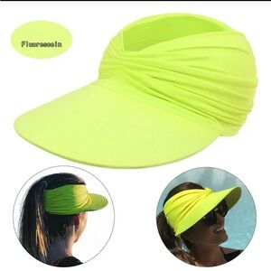 Fluorescent Yellow Sun Visor Hat